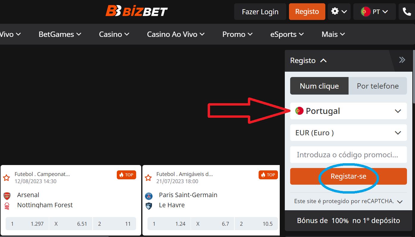 Bizbet site de apostas em Portugal